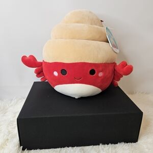 Official Kellytoy Squishmallow Collectible Marine Life Squad Indie Hermit Crab.